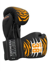 Boxing gloves with tiger design